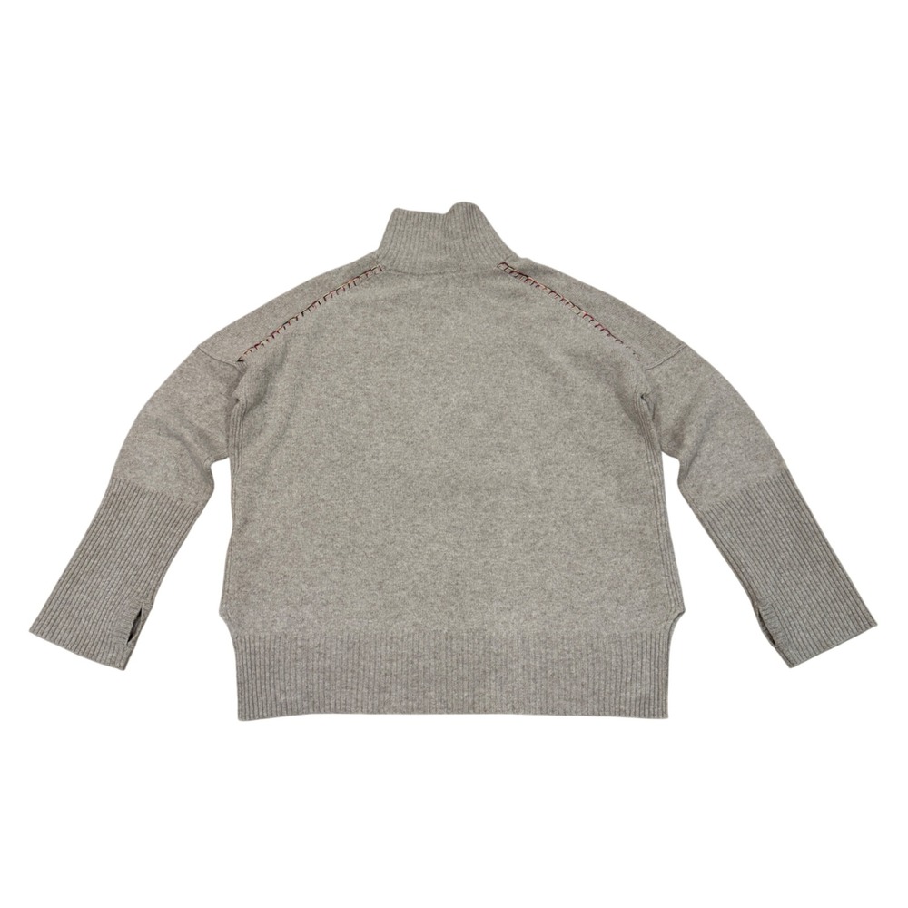 Zadig & Voltaire Alma Give Me Love Wool Sweater‎ Beige Grey Large L Cozy - Picture 5 of 13